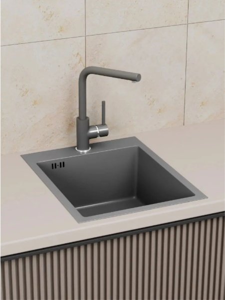 Кухонная мойка BAU MKN4050 50х40х22 см, нержавеющая сталь, тон алюметаллик купить,NaN