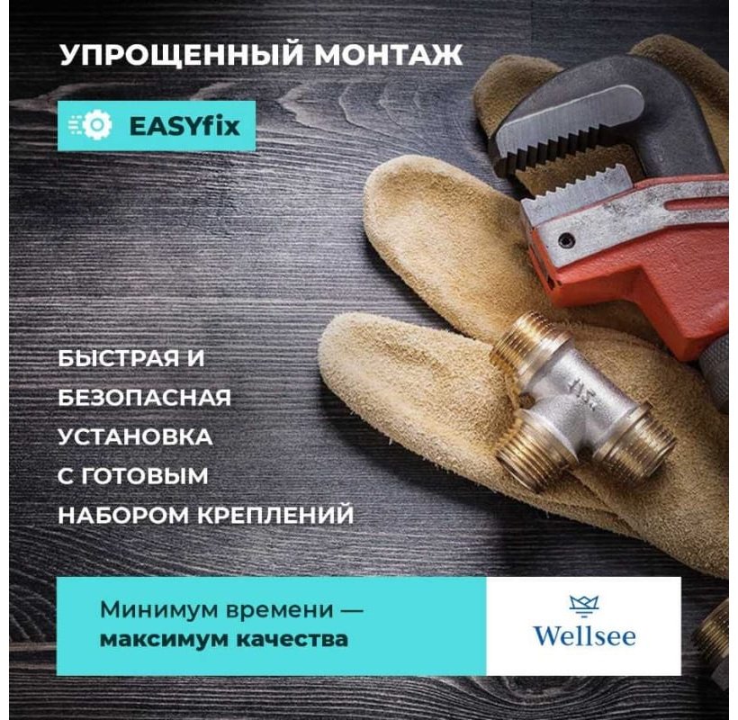 Смеситель с комплектующими Wellsee 201000198, латунь, цвет золотистый купить,391100