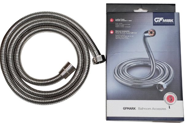Шланг для душа GFmark металлическая оплетка, 150 см, подключение 1/2x1/2 купить,NaN