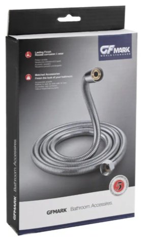 Шланг для душа GFmark металлическая оплетка, 150 см, подключение 1/2x1/2 купить,NaN