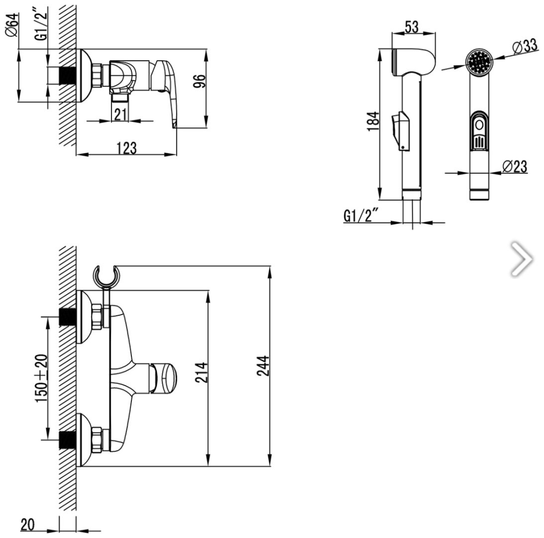 Lemark гигиенический душ Pramen LM3318C купить,33400