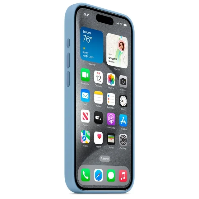 Чехол Apple для iPhone 15 Pro Silicone Case with MagSafe A3125 MT1L3ZM/A Winter Blue