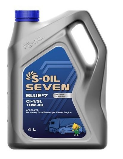 Моторное масло S-Oil 7 Blue #7 10W-40 CI-4/SL 4л