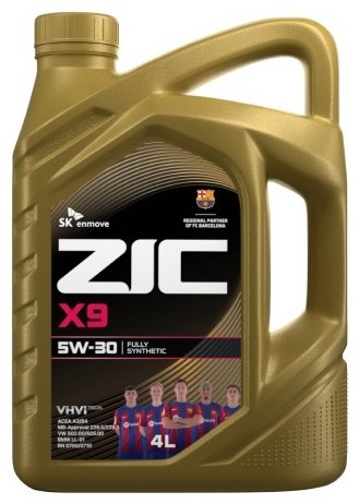 Моторное масло Синтетическое ZIC X9 VHVI tech 5W-30 4 л купить,NaN