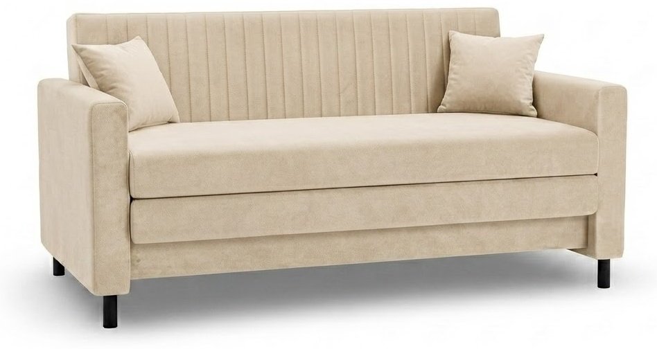 Диван Вертикаль, 155х70 см, обивка рогожка, бежевый купить,NaN