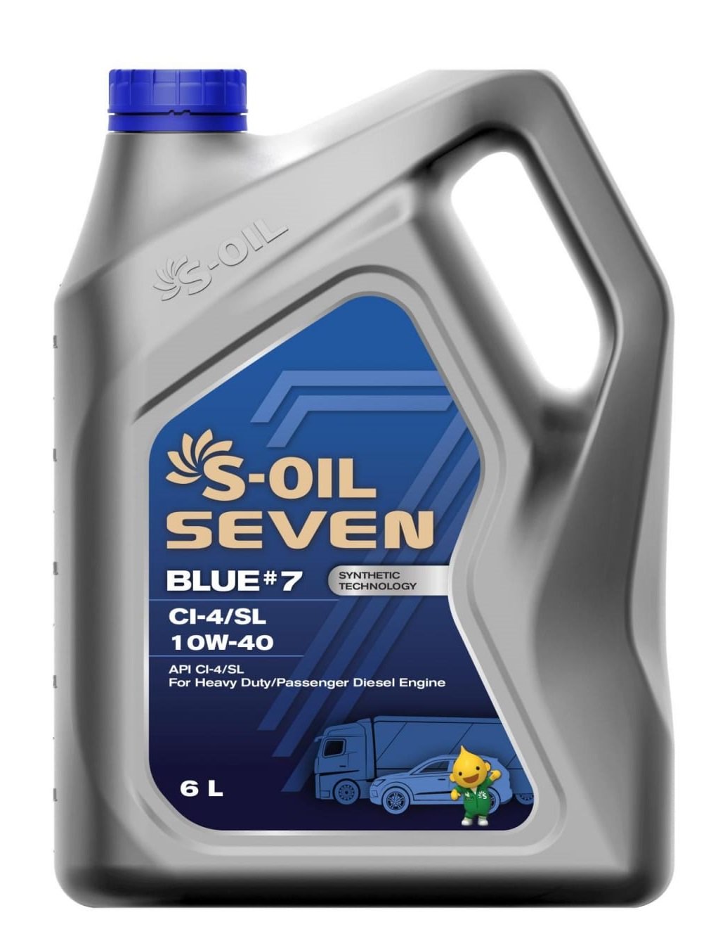 Моторное масло S-Oil 7 Blue #7 10W40 CI-4/SL 6л