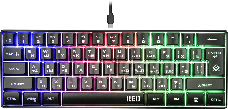 Клавиатура Defender Red GK-116 черная купить,0