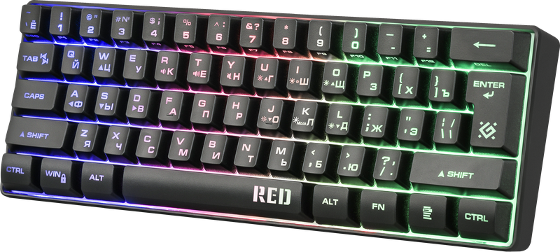 Клавиатура Defender Red GK-116 черная купить,0