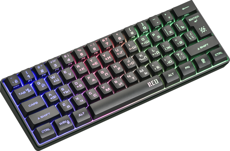 Клавиатура Defender Red GK-116 черная купить,0
