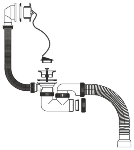 Сифон BAU Kabinkakz_K0000344067 1 1/2 купить,NaN