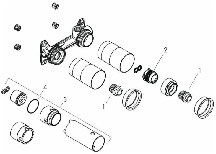 Hansgrohe скрытая часть смесителя для раковины 13622180 купить,205900