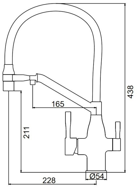 Смеситель с гибким изливом Frap F4397-6, латунь, цвет черный - ForteMarket Смеситель с гибким изливом Frap F4397-6, латунь, цвет черный купить,62800