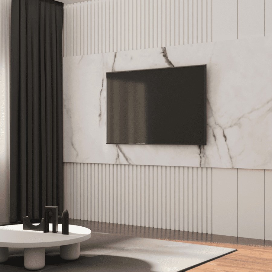 STELLA панель ПВХ 1200x2800 мм, ПВХ, арт. Marble (Марбл) Белая ночь купить,NaN