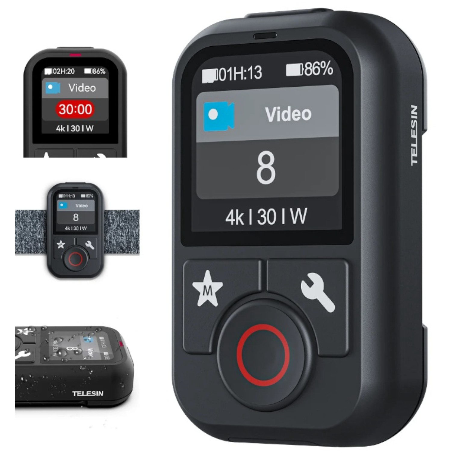 Пульт Telesin T13 Bluetooth Remote Control for Hero 12/11/10/9/MAX black купить,NaN