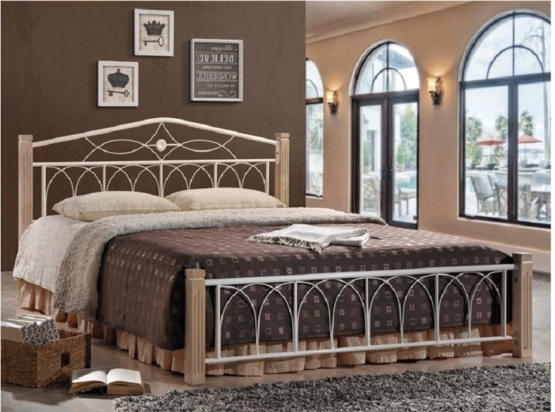 Кровать Миранда 160х200 см крем купить,NaN