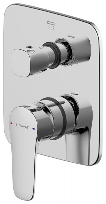 Смеситель для ванны BRAVAT Source PB8173218CP-2-ENG, латунь, цвет серебряный купить,NaN