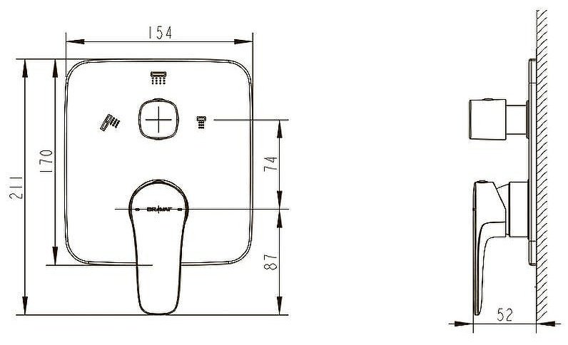 Смеситель BRAVAT PB8173218CP-3-ENG, латунь, цвет хром купить,NaN