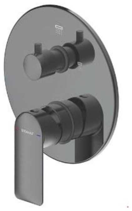 Смеситель BRAVAT PB8369402BTC-3-ENG, латунь, цвет серый купить,NaN