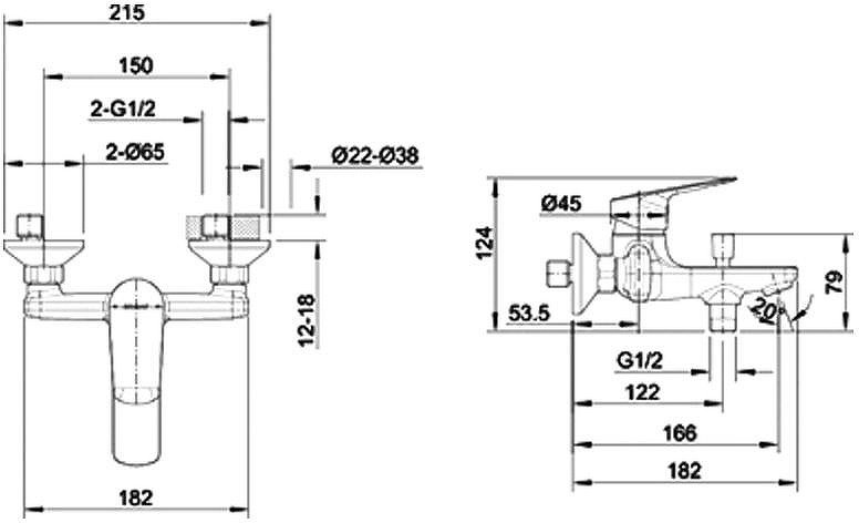 Смеситель BRAVAT F6429564CP-01-ENG, латунь, цвет хром купить,48930