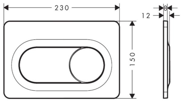 Hansgrohe кнопка смыва 66002700 купить,63900