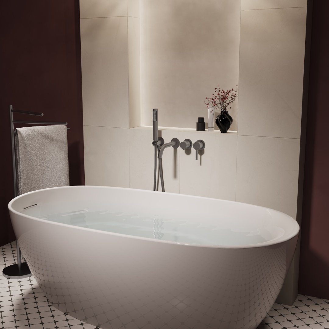 Смеситель Vincea VTFW-1VL1GM, латунь, цвет стальной купить,284100