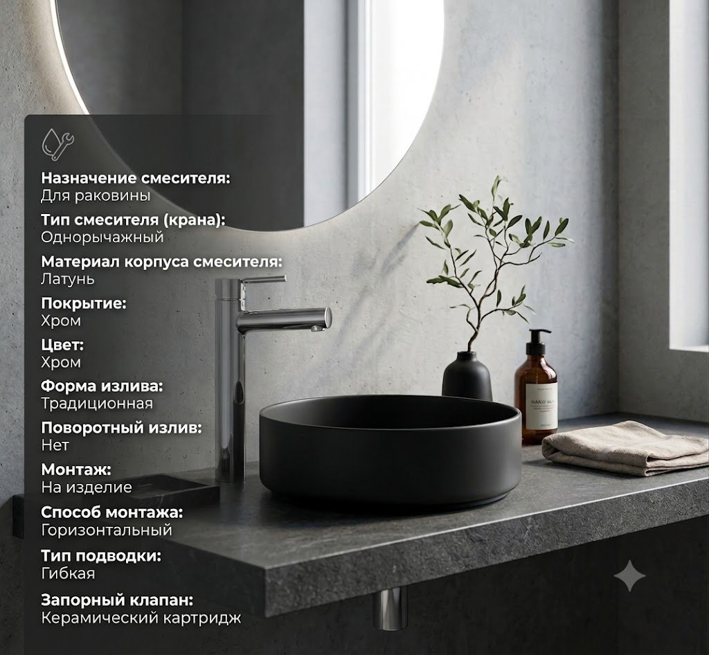 Смеситель BRAVAT F1172217CP-ENG, латунь, цвет хром купить,97300