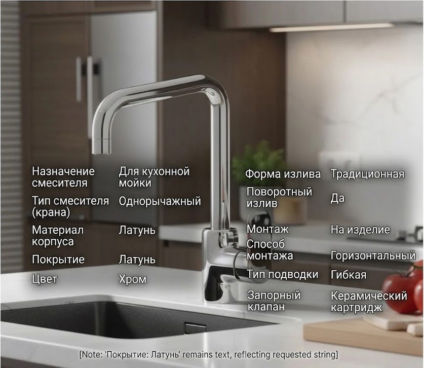 Смеситель BRAVAT F7421454CP-ENG, латунь, цвет хром купить,55440