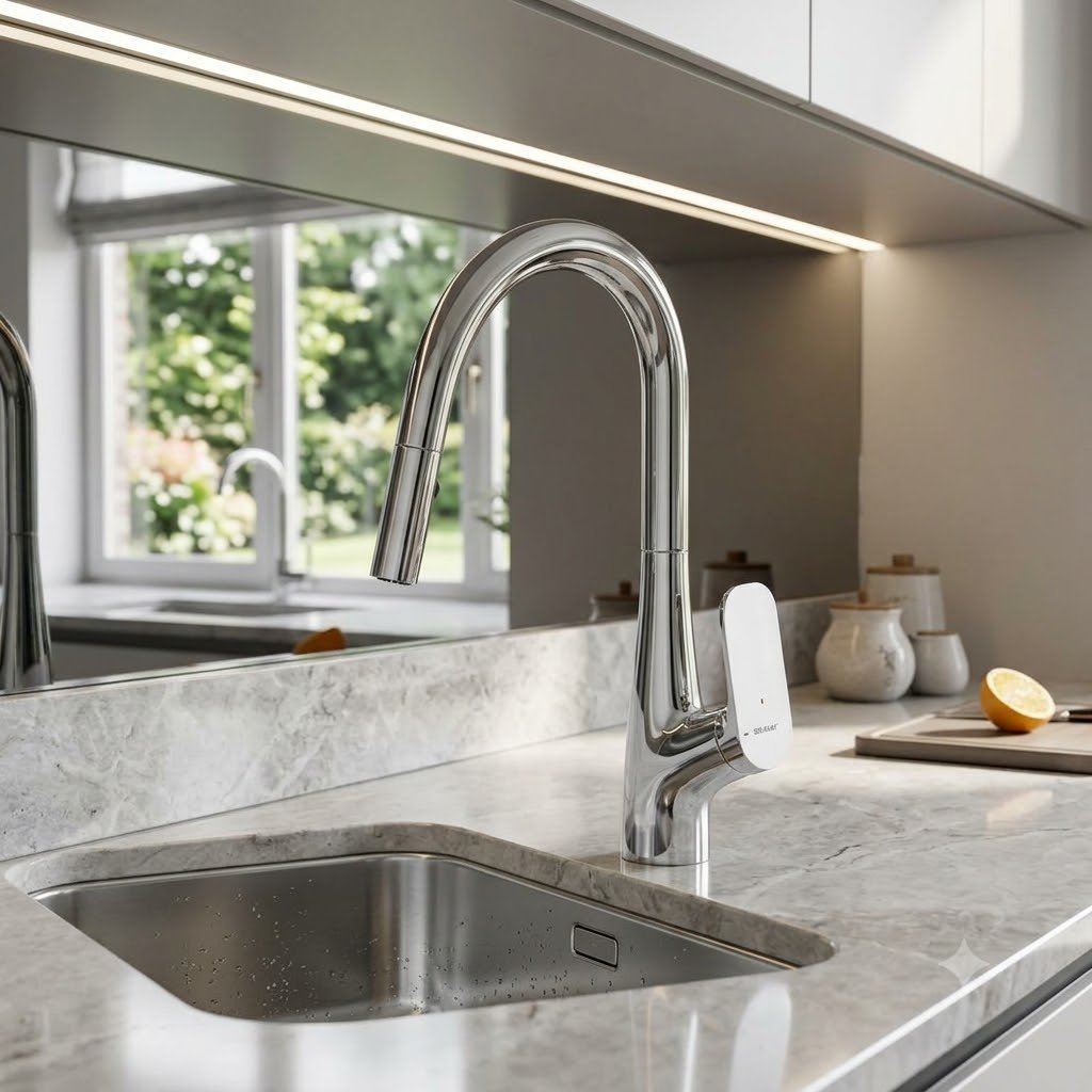 Смеситель BRAVAT F7428563CP-ENG, латунь, цвет хром
