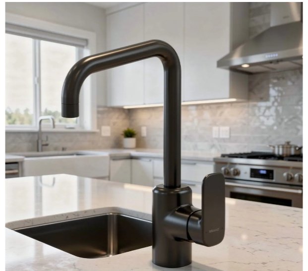 Смеситель BRAVAT F7421454BW-ENG, латунь, цвет черный купить,65310
