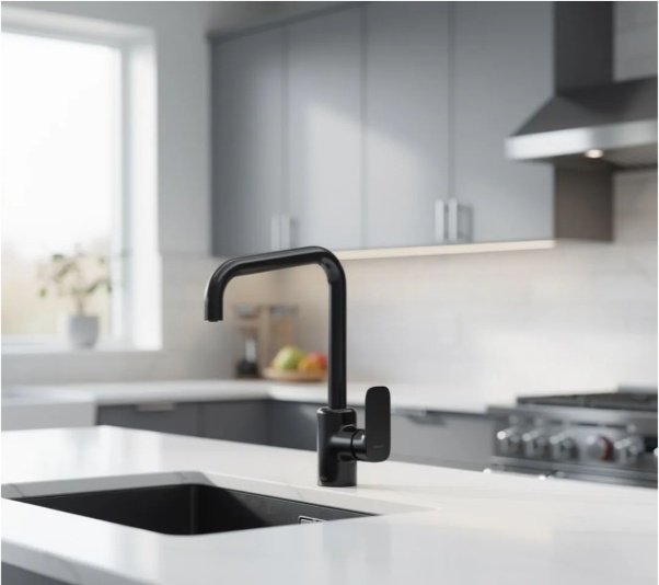 Смеситель BRAVAT F7421454BW-ENG, латунь, цвет черный купить,65310