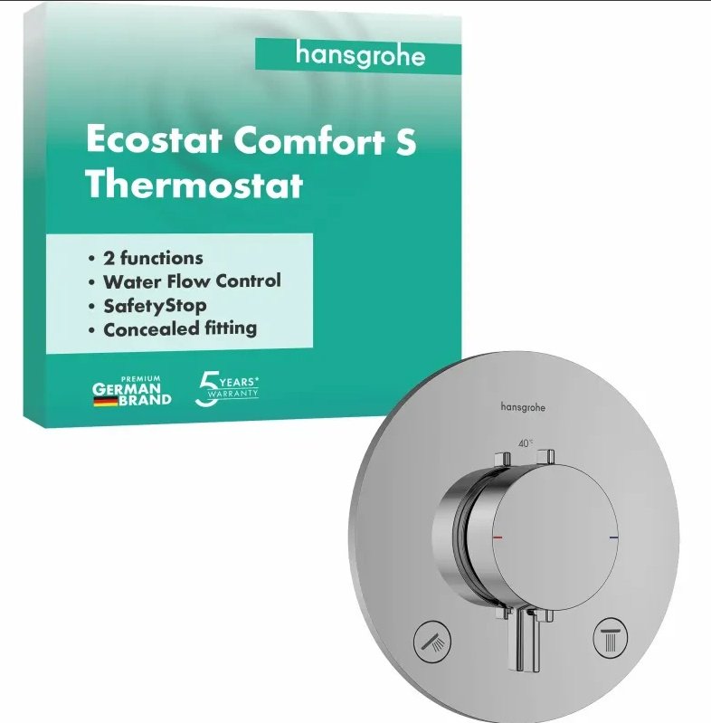 Смеситель для душа Hansgrohe Ecostat Comfort S 33715000, латунь, цвет хром купить,NaN