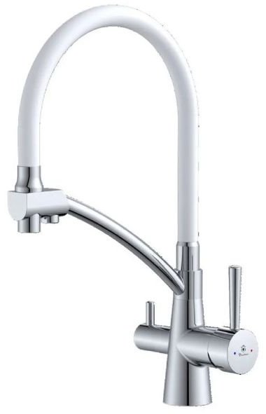 Смеситель для кухни Diadonna D49-19025, силумин, цвет белый, хром купить,72800