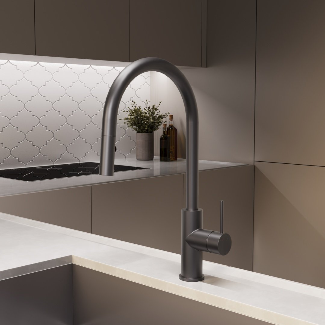 Смеситель Vincea VKF-2C1GM, латунь, цвет стальной купить,NaN