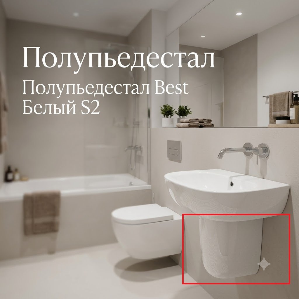 Пьедестал Sanita PD.WH/Best/N/WHT.G/S2 32.5x19x31 см полукруглая купить,30600