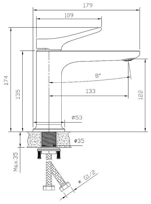 Смеситель Belz B10786-5, латунь, цвет брашированное золото купить,44400