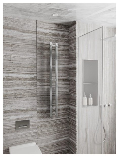 Полотенцесушитель электрический BAU Kabinkakz_K0000343843, I-образный 10x120 см купить,NaN