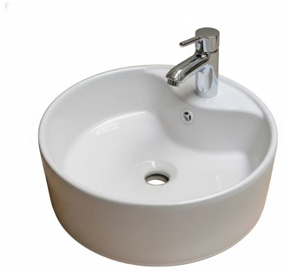 Раковина AZU99603W накладная круглая 41х41 см, фарфор купить,50600