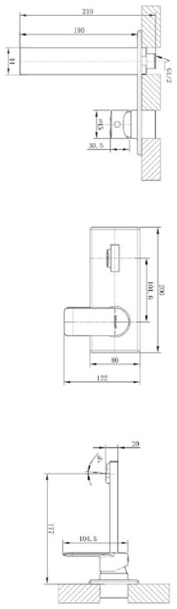 Смеситель BRAVAT P8369402BTC-ENG, латунь, цвет графит купить,96040