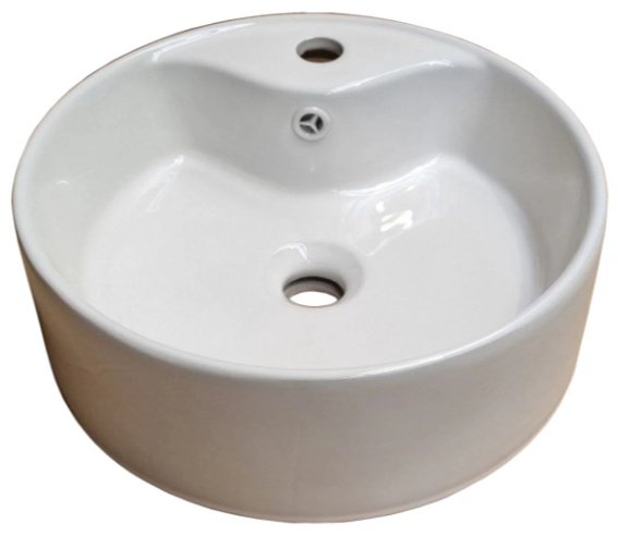 Раковина AZU99603W накладная круглая 41х41 см, фарфор купить,50600