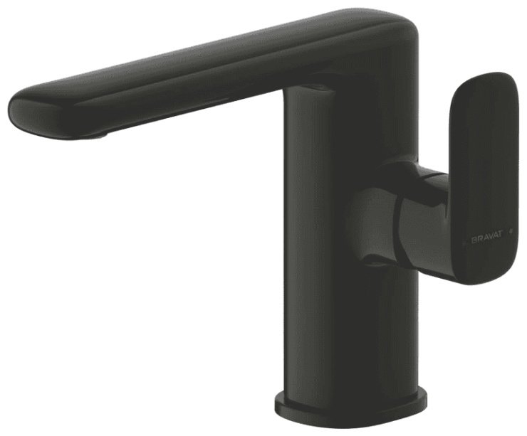 Смеситель BRAVAT F1421454BW-ENG, латунь, цвет черный купить,64050