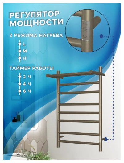 Полотенцесушитель электрический Kabinkakz_K0000343935, лесенка 50x80 см купить,NaN