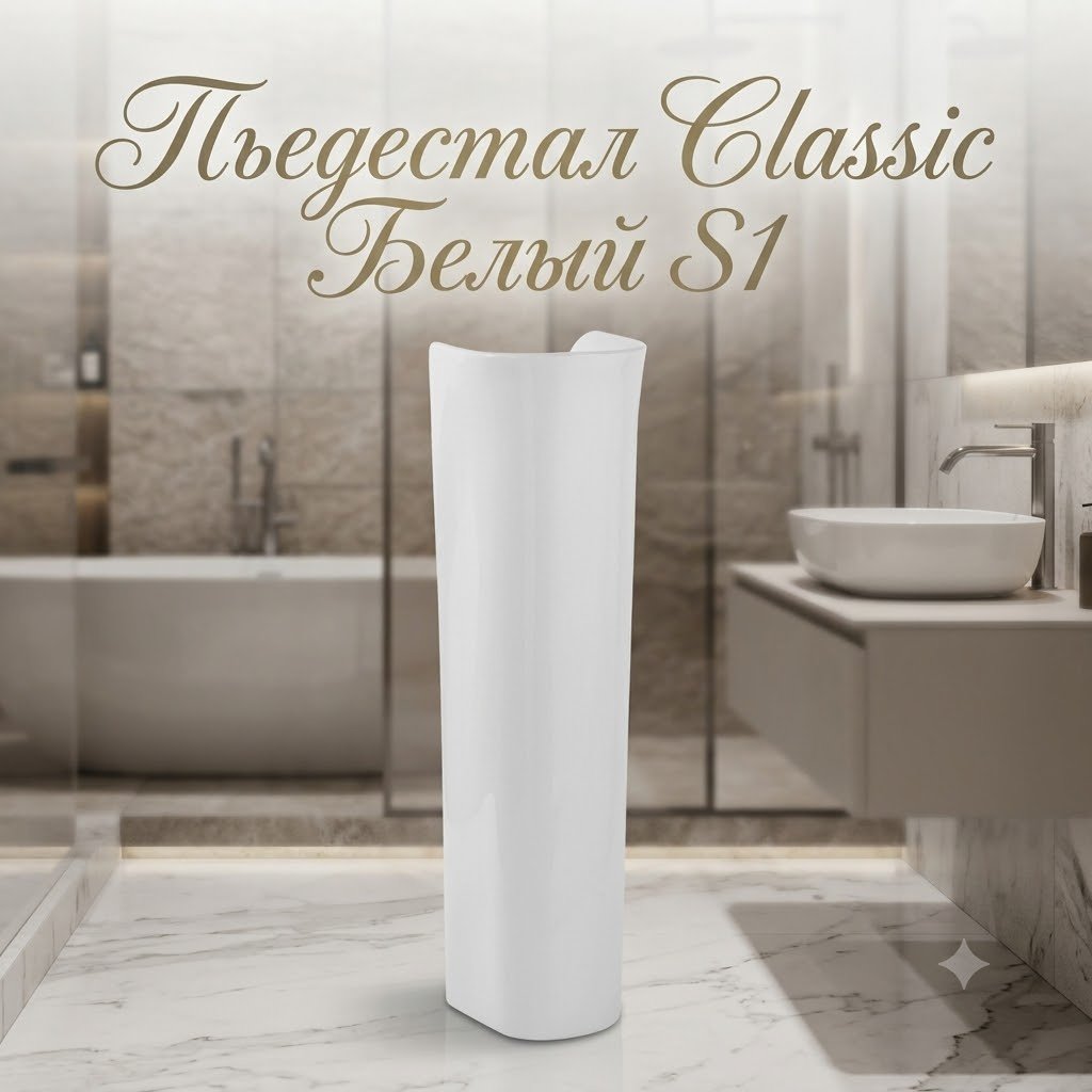 Пьедестал Sanita Luxe PD.FS/Classic/N/WHT.G/S1 69x19x16.8 см полукруглая купить,20500