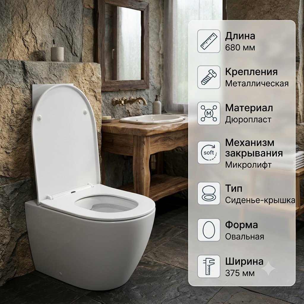 Сиденье Grossman GR4446S 680x375 мм