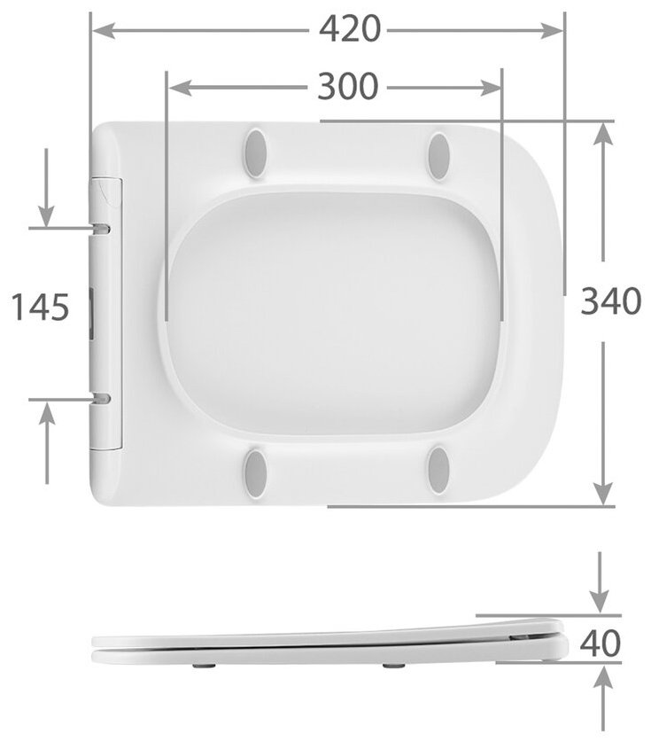 Сиденье Grossman GR-4445SQ-K40 420x340 мм