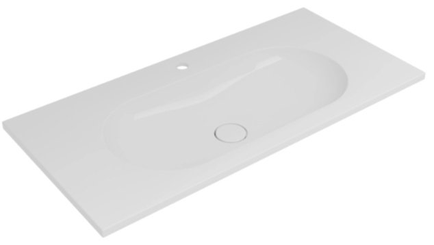 Раковина Vincea VCB-4H100W накладная прямоугольная 100х48 см, искусственный мрамор купить,127900