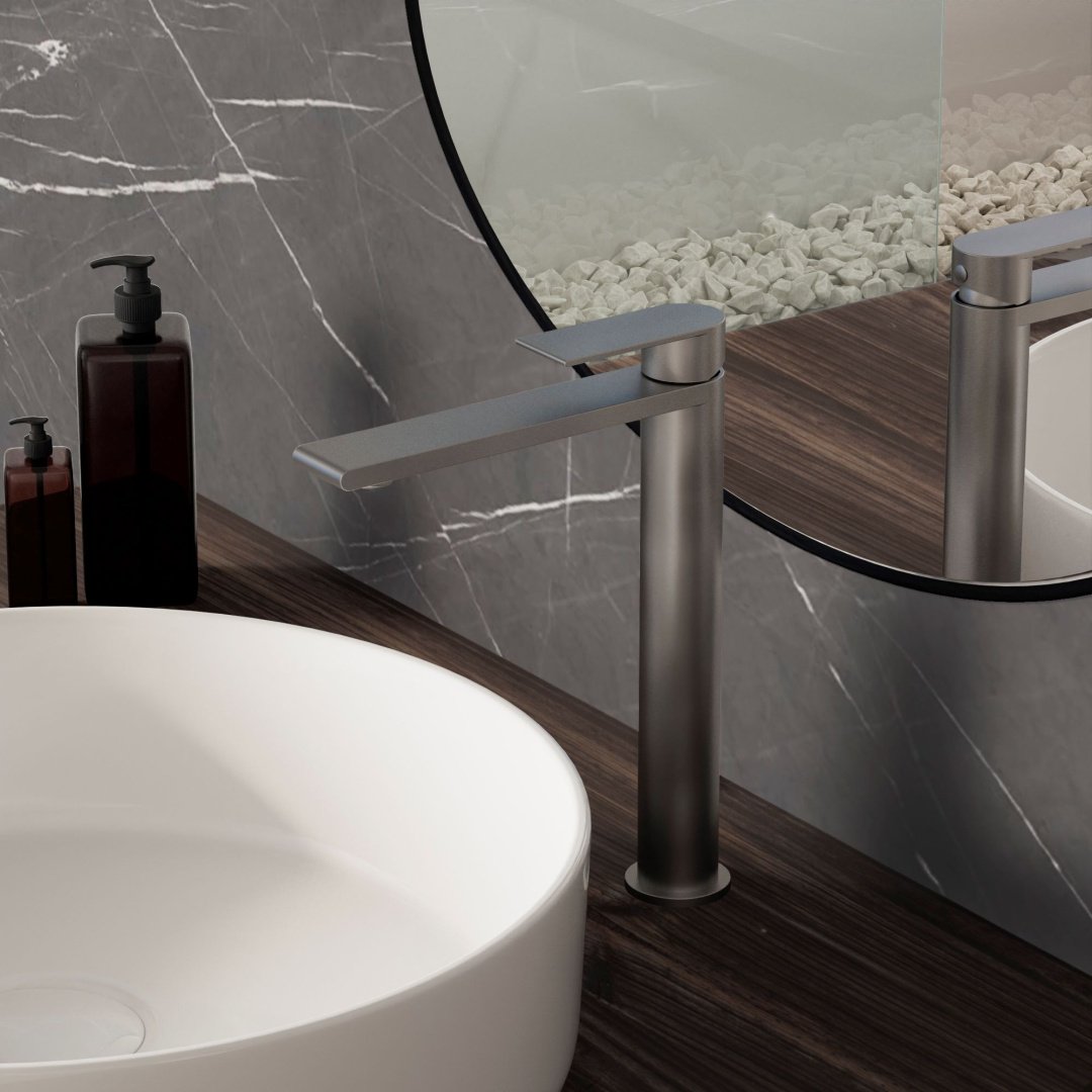 Смеситель Vincea Vogue (SS) VBF-2VS2GM, латунь, цвет стальной - ForteMarket Смеситель Vincea Vogue (SS) VBF-2VS2GM, латунь, цвет стальной купить,78600