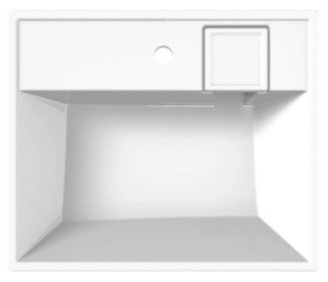 Раковина BAU Edge над стиральной машиной квадратная 60х60 см, литой мрамор купить,NaN