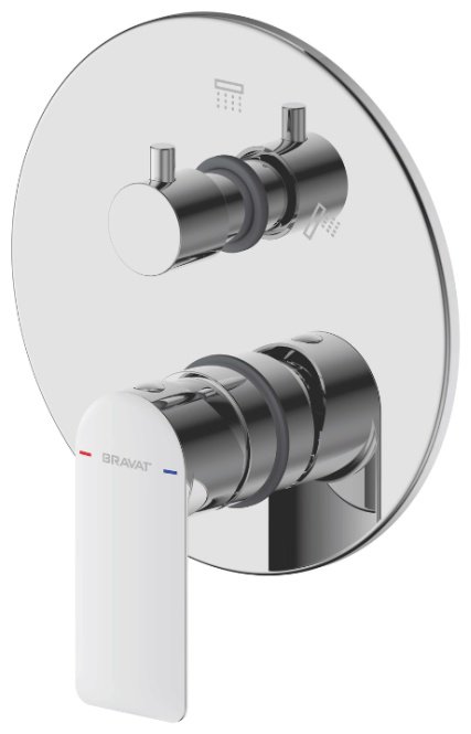 Смеситель BRAVAT PB8369402CP-2-ENG, латунь, цвет хром купить,NaN
