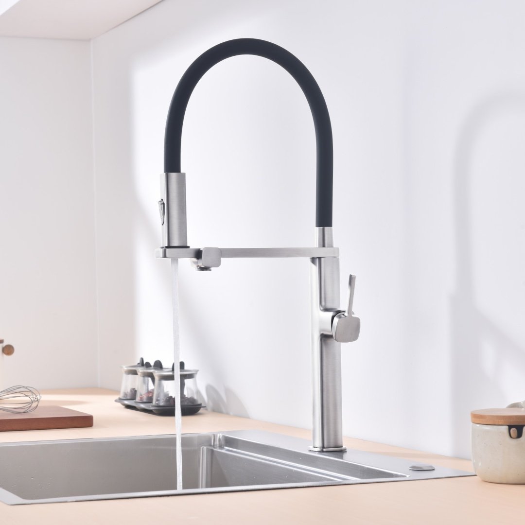 Смеситель Vincea VKF-119CH, латунь, цвет хром, черный купить,221000