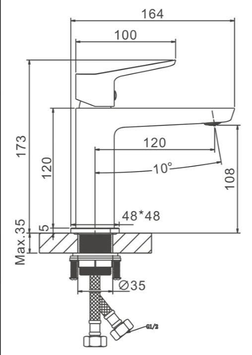 Смеситель Belz B10715, латунь, цвет хром купить,33000